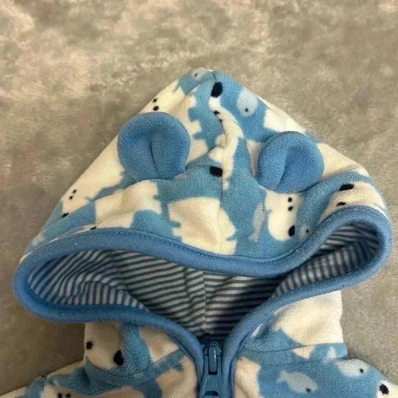 Carter’s - full zip  fleece hoodie jacket. Size 3 months - Picture 5 of 6